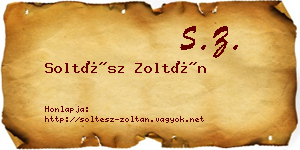 Soltész Zoltán névjegykártya