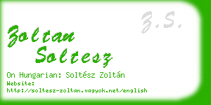 zoltan soltesz business card